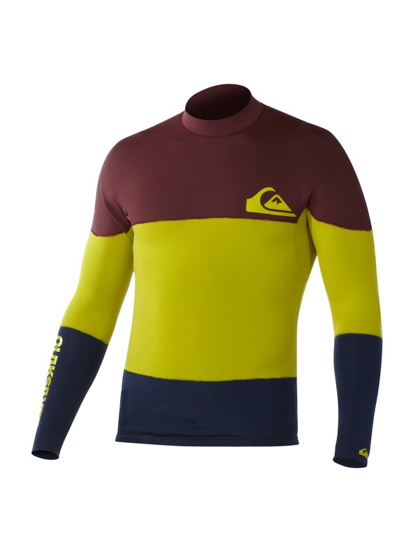 quiksilver, Ignite 2mm Jacket Tri-Bar, WINE/GREEN/NAVY (xrgb) 0 Ignite 2mm Jacket Tri-Bar AQYW803005 Quiksilver