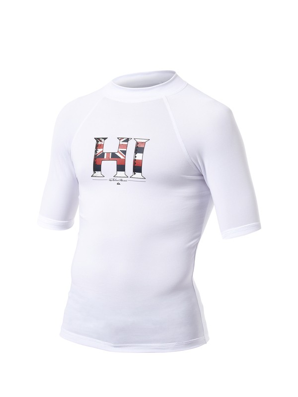 quiksilver, Legend SS Rashguard, WHITE (wht) 0 Legend SS Rashguard AQYWR00025 Quiksilver