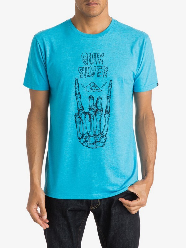 quiksilver, Gravestone - T-Shirt, DIVA BLUE HEATHER (bneh) 0 Gravestone - T-Shirt AQYZT03810 Quiksilver