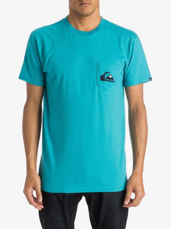 quiksilver, Everyday Logo Pocket Tee, BISCAY BAY (bpw0) 0 Everyday Logo Pocket Tee AQYZT03815 Quiksilver