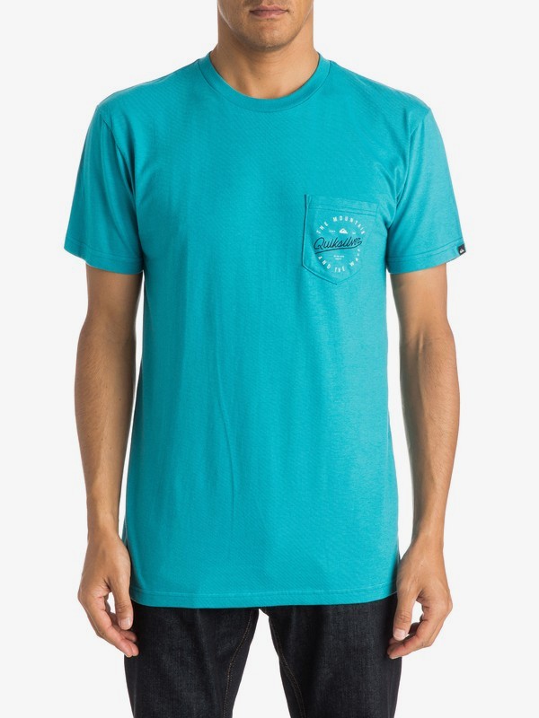 quiksilver, Scriptville - T-Shirt, BISCAY BAY (bpw0) 0 Scriptville - T-Shirt AQYZT03817 Quiksilver