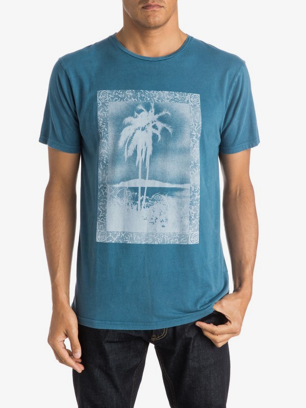 quiksilver, Postcard - T-Shirt, DARK DENIM (brq0) 0 Postcard - T-Shirt AQYZT03957 Quiksilver