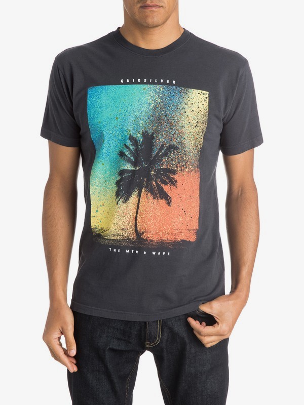 quiksilver, Spray Palm T-Shirt, TARMAC (kta0) 0 Spray Palm T-Shirt AQYZT03984 Quiksilver
