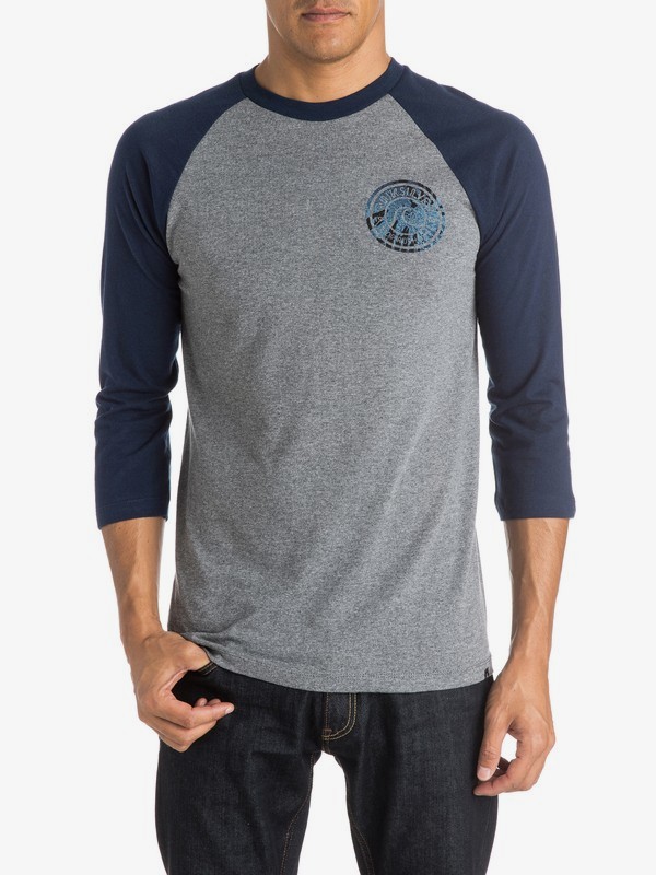 quiksilver, Original Spray Raglan T-Shirt, DARK DENIM (brq0) 0 Original Spray Raglan T-Shirt AQYZT04093 Quiksilver
