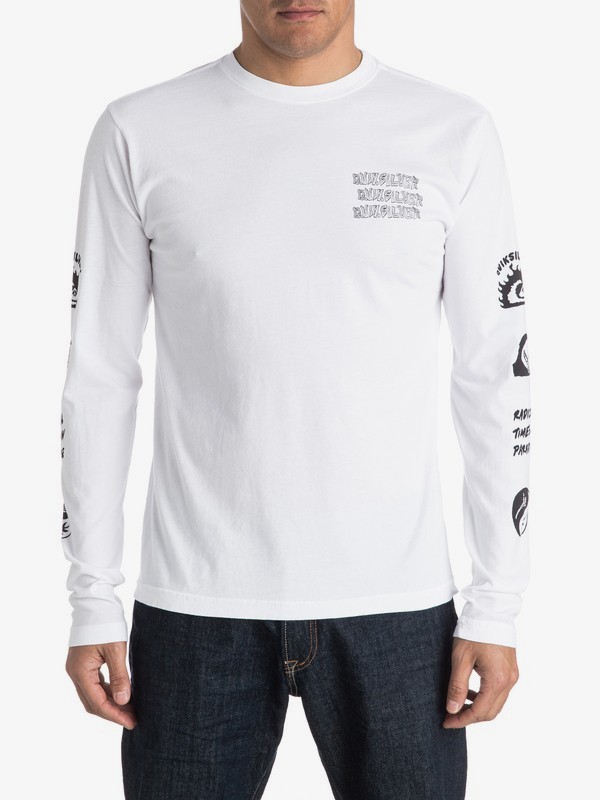 quiksilver, Camiseta Manga Larga Trouble, WHITE (wbb0) 0 Camiseta Manga Larga Trouble AQYZT04318 Quiksilver