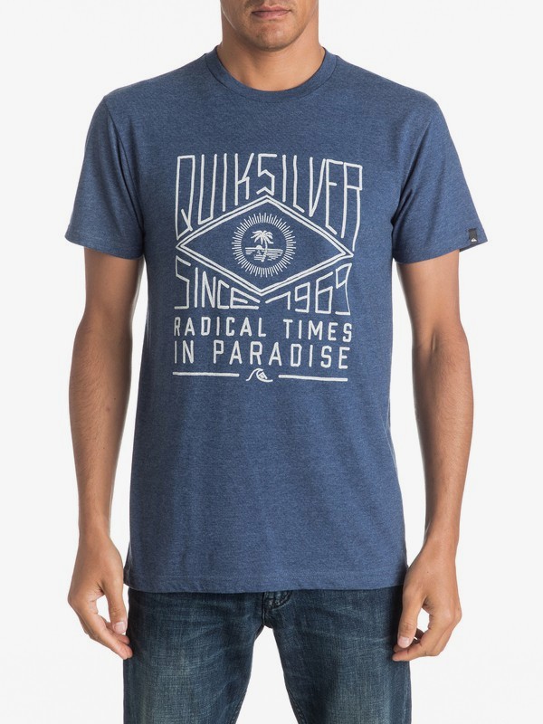 quiksilver, Salero - T-Shirt, DARK DENIM HEATHER (brqh) 0 Salero - T-Shirt AQYZT04407 Quiksilver