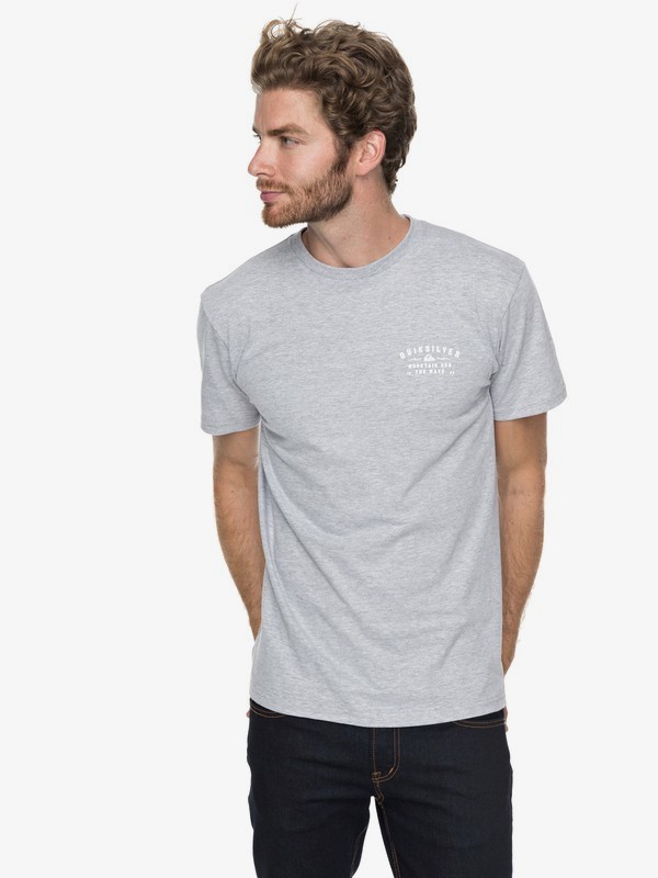 quiksilver, Spacer Facer Tee, ATHLETIC HEATHER (sgrh) 0 Spacer Facer Tee AQYZT05132 Quiksilver