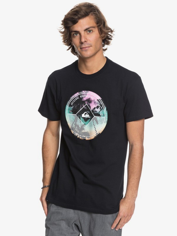 quiksilver, Gradient Palm Tee, BLACK (kvj0) 0 Gradient Palm Tee Black AQYZT05413 Quiksilver