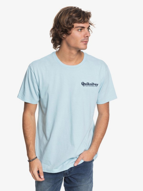 quiksilver, Twin Fin Mates Tee, AQUATIC HEATHER (bfmh) 0 Twin Fin Mates Tee Blue AQYZT05444 Quiksilver