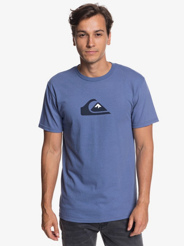 quiksilver, Comp Logo Tee, BIJOU BLUE (bng0) 0 Comp Logo Tee AQYZT05756 Quiksilver