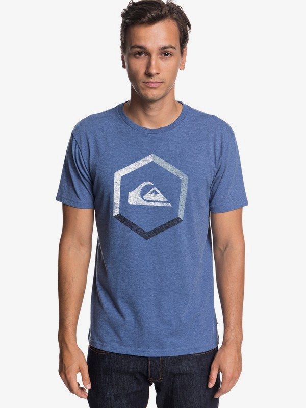 quiksilver, MultiHex Tee, BIJOU BLUE HEATHER (bngh) 0 MultiHex Tee Blue AQYZT05771 Quiksilver