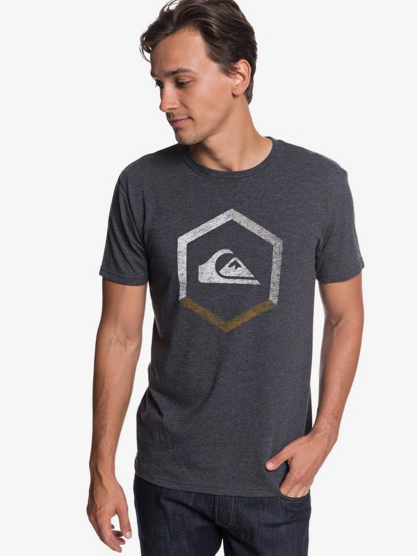 quiksilver, MultiHex Tee, CHARCOAL HEATHER (ktah) 0 MultiHex Tee Black AQYZT05771 Quiksilver