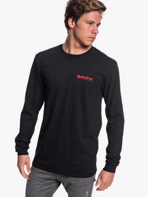 quiksilver, Fineline Long Sleeve Tee, BLACK (kvj0) 0 Fineline Long Sleeve Tee Black AQYZT05780 Quiksilver
