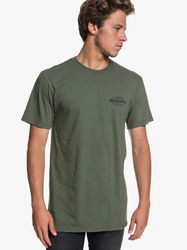 quiksilver, Kyoto Halls Tee, THYME (cqy0) 0 Kyoto Halls Tee Brown AQYZT05831 Quiksilver