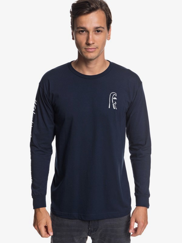 quiksilver, MWRM Petroglyph Long Sleeve Tee, NAVY BLAZER (byj0) 0 MWRM Petroglyph Long Sleeve Tee Blue AQYZT05898 Quiksilver