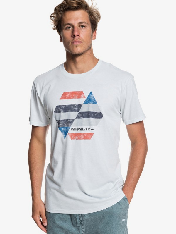 quiksilver, Retro Lefts Tee, SKY GRAY HEATHER (beyh) 0 Retro Lefts Tee Blue AQYZT05932 Quiksilver