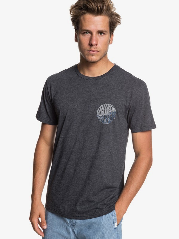 quiksilver, Camiseta Knock Out, CHARCOAL HEATHER (ktah) 0 Camiseta Knock Out Negro AQYZT05933 Quiksilver