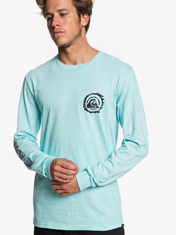 quiksilver, Obvious Winner Long Sleeve Tee, AQUA SPLASH (bzg0) 0 Obvious Winner Long Sleeve Tee Blue AQYZT05940 Quiksilver