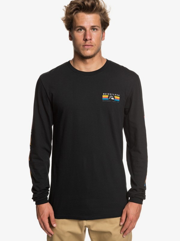 quiksilver, Step Up Step Down Long Sleeve Tee, BLACK (kvj0) 0 Step Up Step Down Long Sleeve Tee Black AQYZT05942 Quiksilver
