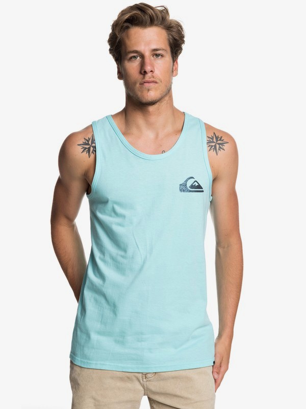 quiksilver, Time Warp Tank, AQUA SPLASH (bzg0) 0 Time Warp Tank Blue AQYZT05947 Quiksilver