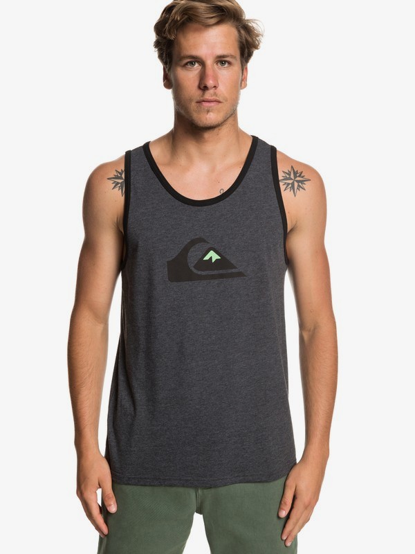 quiksilver, MW Logo Tank, CHARCOAL HEATHER (ktah) 0 MW Logo Tank Black AQYZT05951 Quiksilver