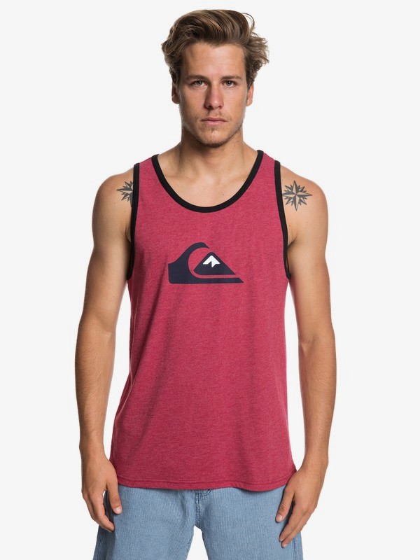 quiksilver, MW Logo Tank, BRICK RED HEATHER (rqnh) 0 MW Logo Tank Red AQYZT05951 Quiksilver