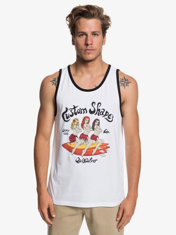 quiksilver, Kustom Shapes Tee, WHITE (wbb0) 0 Kustom Shapes Tee White AQYZT05952 Quiksilver