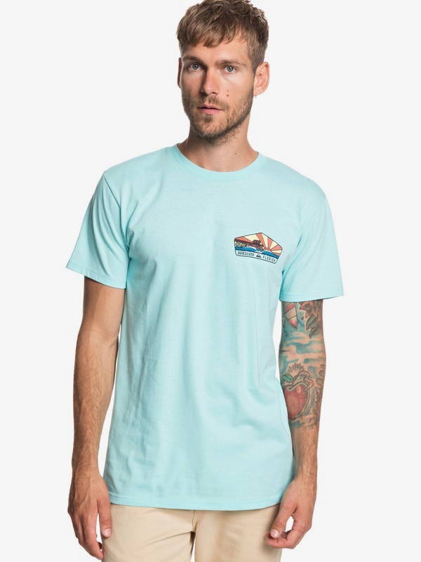 quiksilver, Cocoa FL Tee, AQUA SPLASH (bzg0) 0 Cocoa FL Tee Blue AQYZT05965 Quiksilver