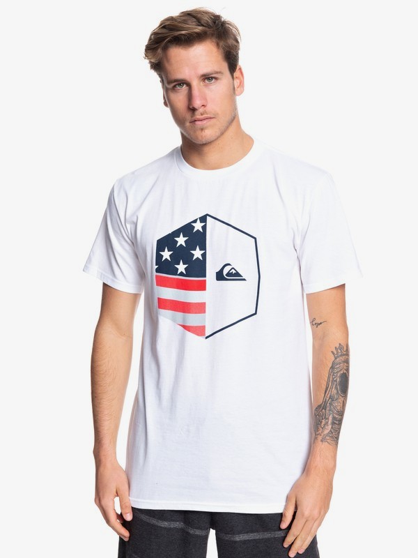 quiksilver, Americana Tee, WHITE (wbb0) 0 Americana Tee White AQYZT06061 Quiksilver