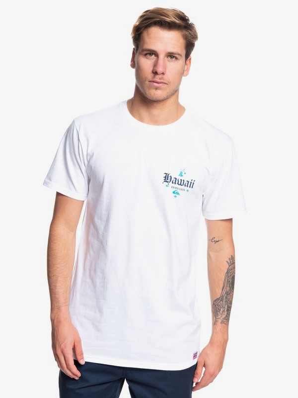 quiksilver, HI Backer Tee, WHITE (wbb0) 0 HI Backer Tee White AQYZT06065 Quiksilver