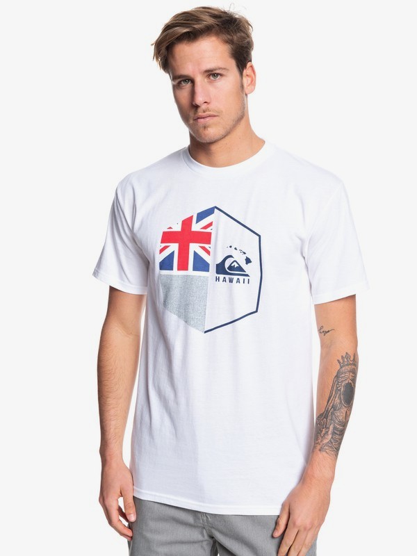 quiksilver, HI Shield Tee, WHITE (wbb0) 0 HI Shield Tee White AQYZT06068 Quiksilver