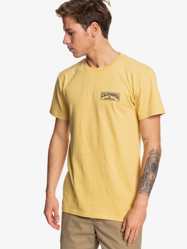quiksilver, CA Sunshine Tee, RATTAN (yhp0) 0 CA Sunshine Tee Yellow AQYZT06069 Quiksilver
