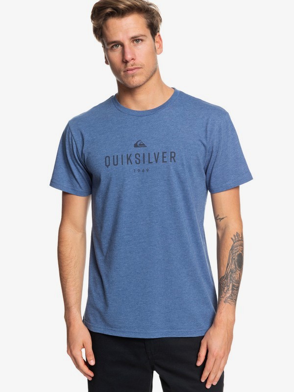 quiksilver, Mispoken Word Tee, BIJOU BLUE HEATHER (bngh) 0 Mispoken Word Tee Blue AQYZT06074 Quiksilver