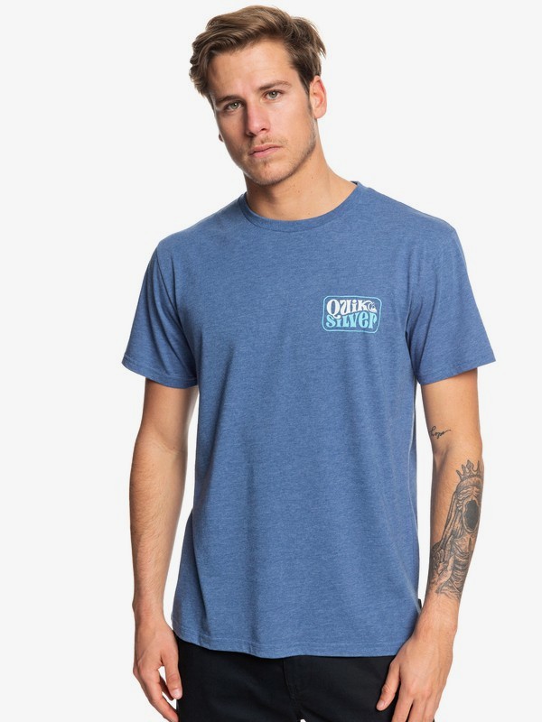 quiksilver, Gettin Serious Tee, BIJOU BLUE HEATHER (bngh) 0 Gettin Serious Tee Blue AQYZT06075 Quiksilver