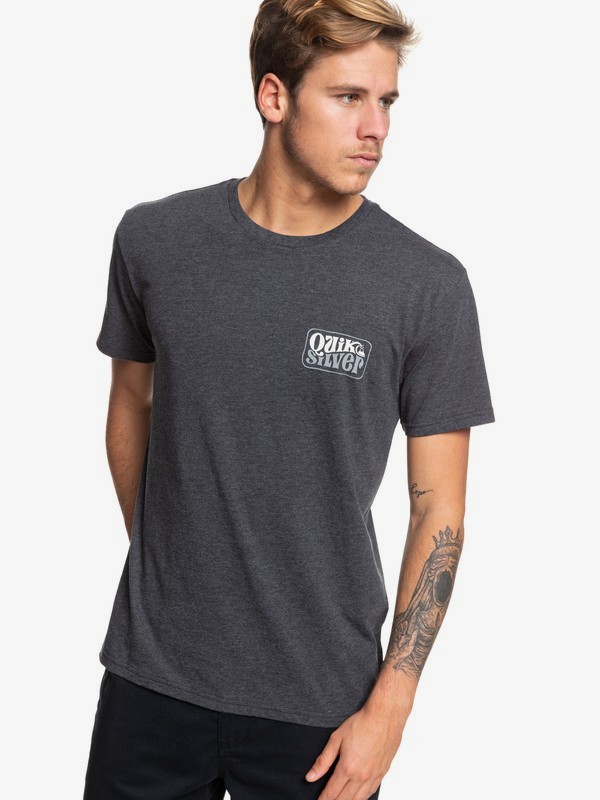 quiksilver, Gettin Serious Tee, CHARCOAL HEATHER (ktah) 0 Gettin Serious Tee Black AQYZT06075 Quiksilver
