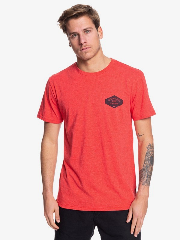 quiksilver, Curious Past Tee, HIBISCUS HEATHER (rmzh) 0 Curious Past Tee Red AQYZT06076 Quiksilver