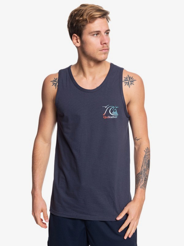 quiksilver, Faded Potential Tank, BLUE NIGHTS (bst0) 0 Faded Potential Tank Blue AQYZT06081 Quiksilver