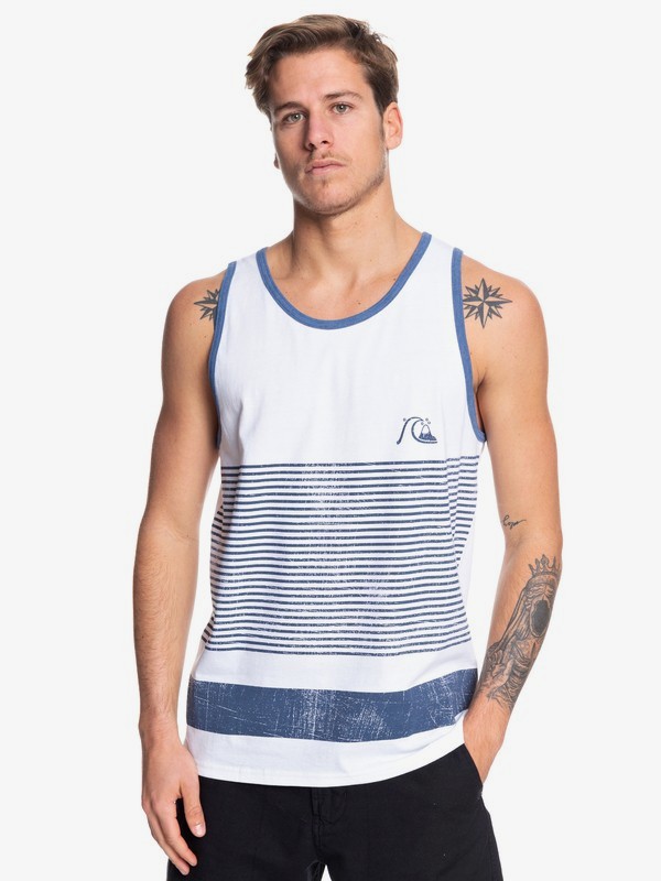 quiksilver, Tijuana Stripe Tank, WHITE (wbb0) 0 Tijuana Stripe Tank White AQYZT06083 Quiksilver
