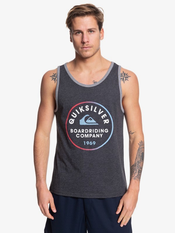 quiksilver, Rainbow Circle Tank, CHARCOAL HEATHER (ktah) 0 Rainbow Circle Tank Black AQYZT06085 Quiksilver