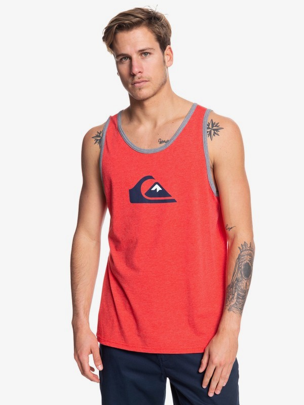 quiksilver, Comp Logo Tank, HIBISCUS HEATHER (rmzh) 0 Comp Logo Tank Red AQYZT06086 Quiksilver