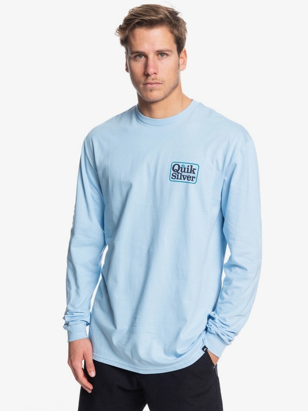 quiksilver, Born Adventurer Long Sleeve Tee, AIRY BLUE (bfa0) 0 Born Adventurer Long Sleeve Tee Blue AQYZT06089 Quiksilver