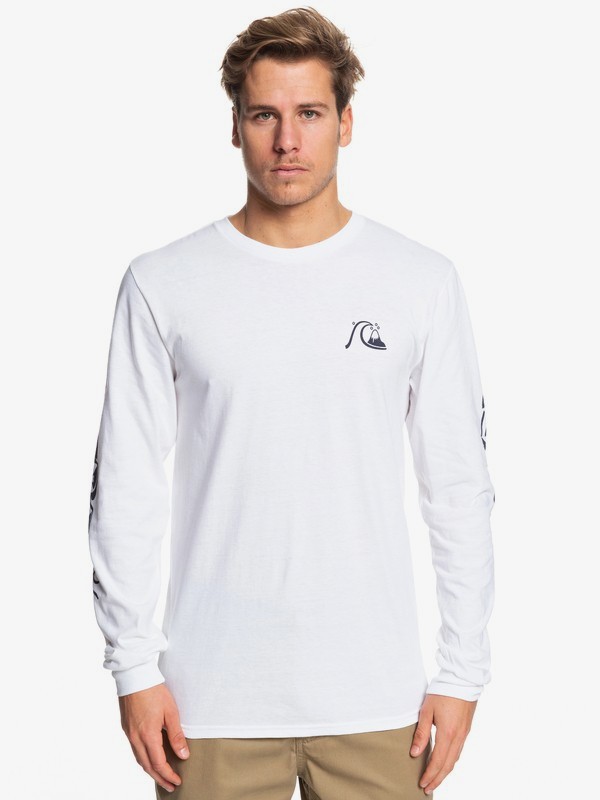 quiksilver, Too Many Rules Long Sleeve Tee, WHITE (wbb0) 0 Too Many Rules Long Sleeve Tee White AQYZT06090 Quiksilver