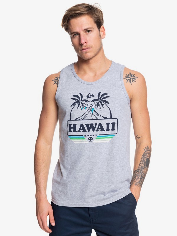 quiksilver, HI Palm Tank, ATHLETIC HEATHER (sgrh) 0 HI Palm Tank Grey AQYZT06093 Quiksilver