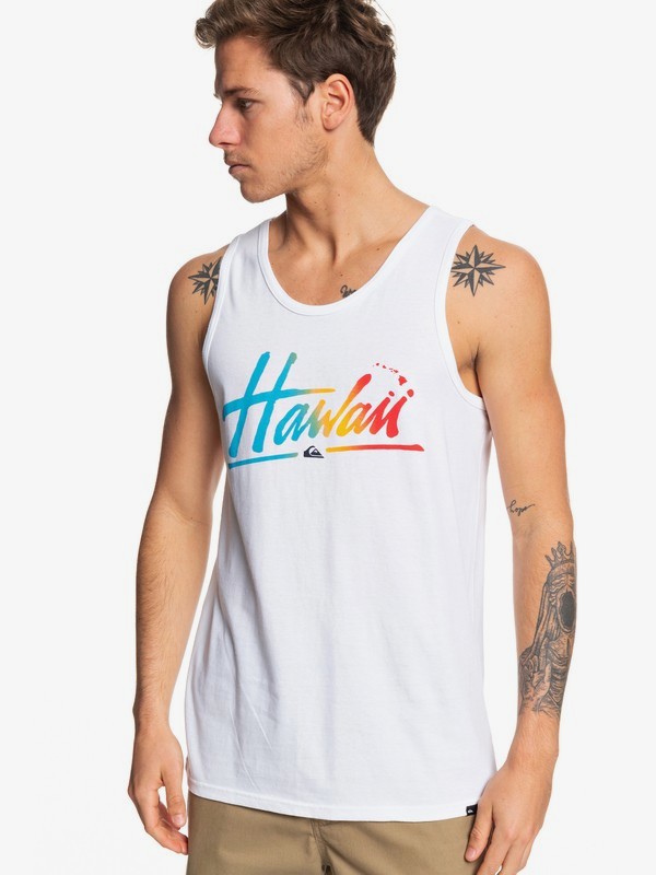 quiksilver, HI Arch Bay Tank, WHITE (wbb0) 0 HI Arch Bay Tank White AQYZT06094 Quiksilver