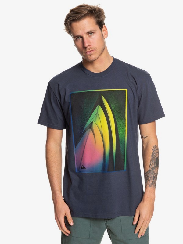 quiksilver, The Board Show Tee, BLUE NIGHTS (btk0) 0 The Board Show Tee Blue AQYZT06104 Quiksilver