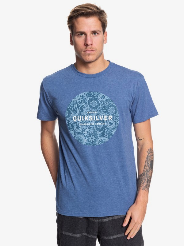 quiksilver, Raging Dream Tee, BIJOU BLUE HEATHER (bngh) 0 Raging Dream Tee Blue AQYZT06105 Quiksilver