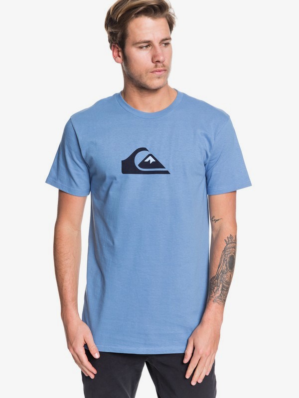 quiksilver, Comp Logo Tee, QUIET HARBOR (blm0) 0 Comp Logo Tee Blue AQYZT06175 Quiksilver