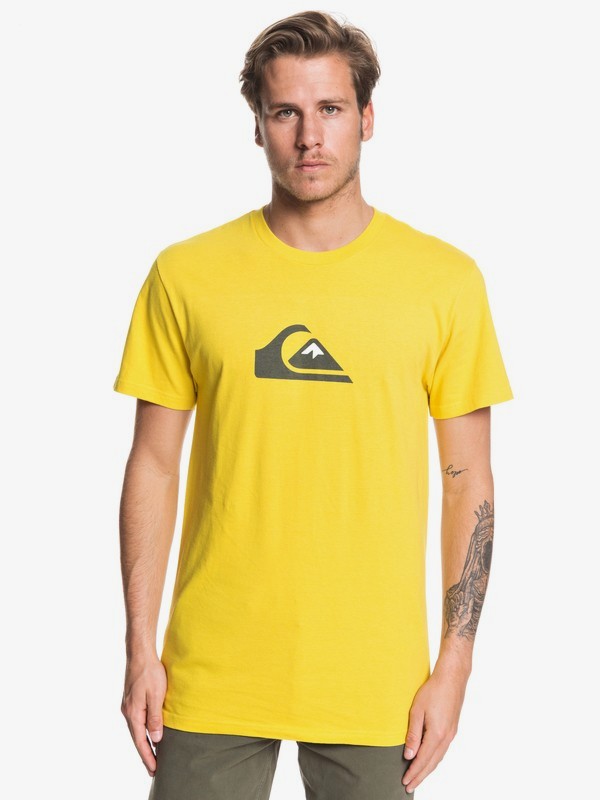 quiksilver, Comp Logo Tee, SULPHUR (gjc0) 0 Comp Logo Tee Green AQYZT06175 Quiksilver