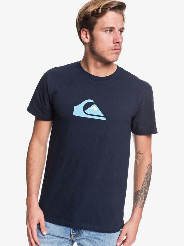 quiksilver, Comp Logo Tee, SKY CAPTAIN (kye0) 0 Comp Logo Tee Black AQYZT06175 Quiksilver