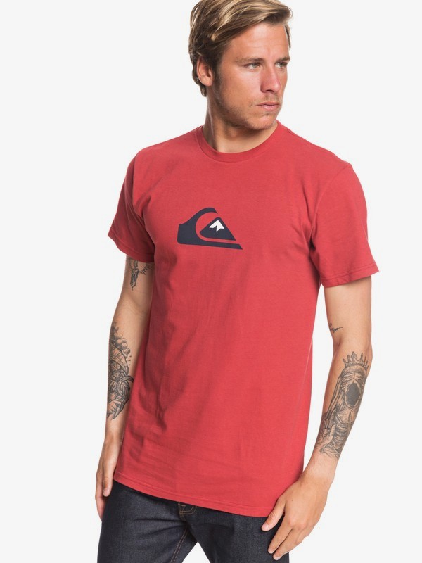 quiksilver, Comp Logo Tee, GARNET (rqk0) 0 Comp Logo Tee Red AQYZT06175 Quiksilver